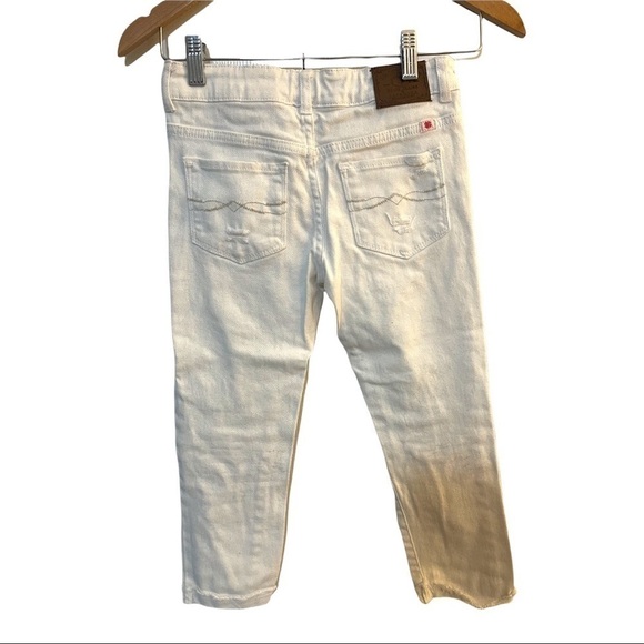 Lucky Brand Distressed Cropped Denim Jeans White Girl's Size‎ 10 - Picture 2 of 5